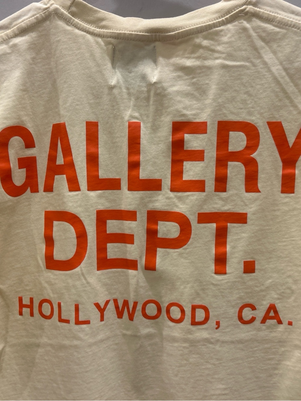 Gallery Dept Cream Shirt with Orange Logo